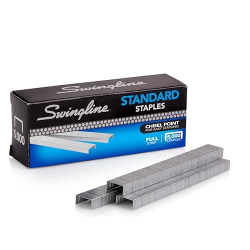Swingline® Standard Staples, 1/4", Full Strip, Box of 5,000