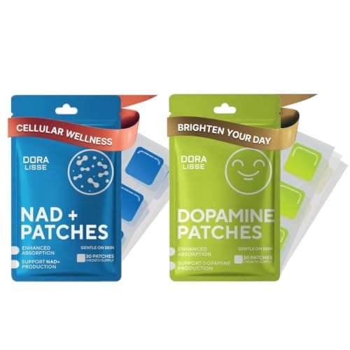 doralisse NAD+ & Dopamine Patches Bundle for Women & Men – 30-Day Supply Each, Premium Grade, Comfortable, Reliable Hold, Durable & Flexible for Everyday Use, 60 pcs
