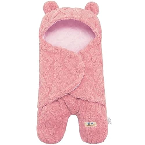 BlueSnail Comfortable Swaddling Blanket,Breathable and Soft Newborn Receiving Blanket (Pink)