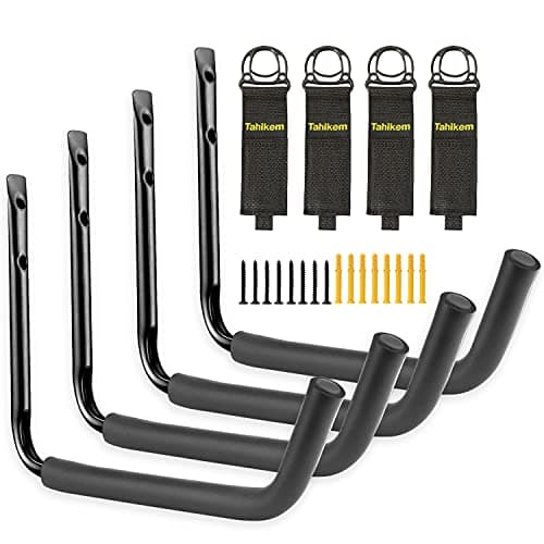 Tahikem 4 Pcs Kayak Storage Rack, 150LB Capacity Wall Mounted Kayak Hook