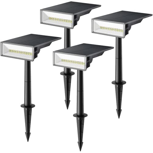 Consciot Solar Spot Lights Outdoor, Cool White, 170° Wide Beam