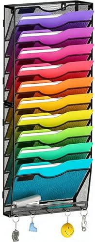 Gawerk Hanging Wall File Organizer, 12+1 Tier
