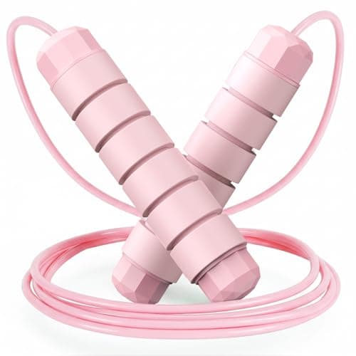 Jump Rope, Tangle-Free Rapid Speed Jumping Rope Cable with Ball Bearings for Women, Men, and Kids, Adjustable Steel Jump Rope with Foam Handles for Home Gym Exercise Fitness Workout Equipment & Slim Body