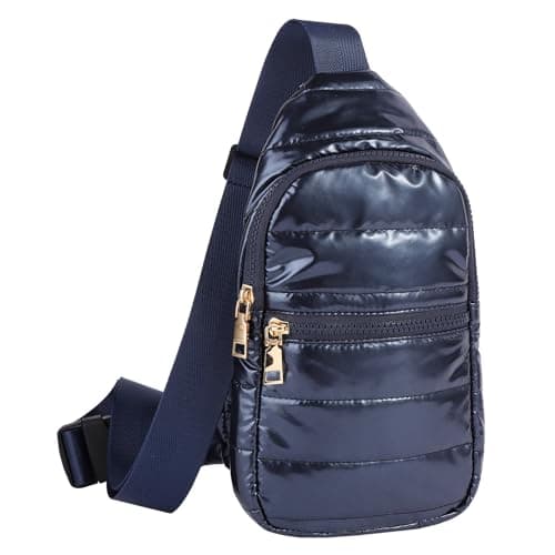 KYTACCU Sling Bag for Women Quilted Puffer Crossbody Bags Small Puffy Purse for Women