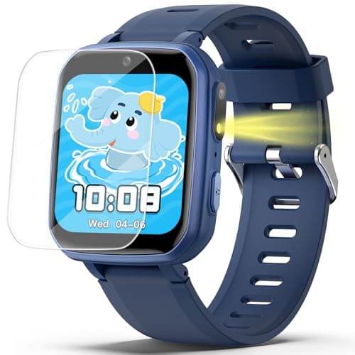 zicor Kids Game Watch Gift with 26 Puzzle Games, Dual Camera, Personal Video Players, Pedometer, Video Recorder, Flashlight, Alarm Clock, Toy for Boys Girls Age 4-12 Years Old, Birthday Gift