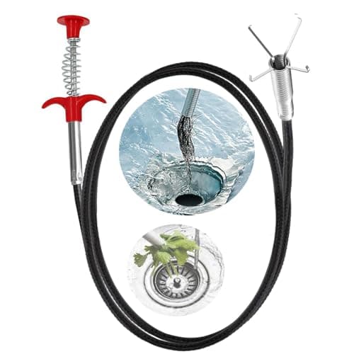 SHUCHUANG Drain Snake,33 inch Flexible Grabber Claw Pick Up Reacher Tool,Drain Clog Remover - Gutter Cleaning Tools for Home Sink, Bathroom Tub,Drain, Toilet, Tight Spaces