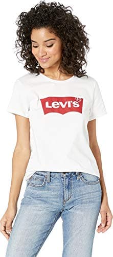 Levi's Women's Perfect Tee-Shirt, Core Housemark White, Large