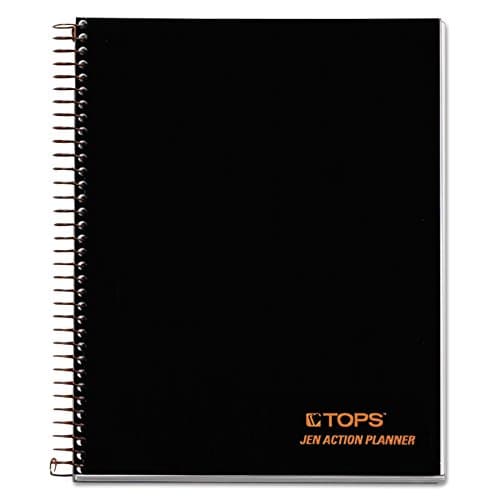 TOPS Products Aion Planner, Side Wirebound, 8-1/2"x6-3/4", 100 Sheets, Black (TOP63828),White
