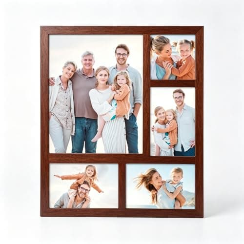 MONT PLEASANT Farmhouse Brwon 8x10 Collage Picture Frame with 5 Openings