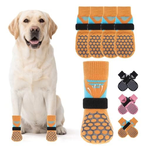 KOOLTAIL Dog Socks Shoes for Hot Pavement, Breathable & Warm Winter Dog Booties to Prevent Licking Paws for Small Medium Large Senior Dogs,Non Slip Grippy Pet Boots & Paw Protectors for Hardwood Floor