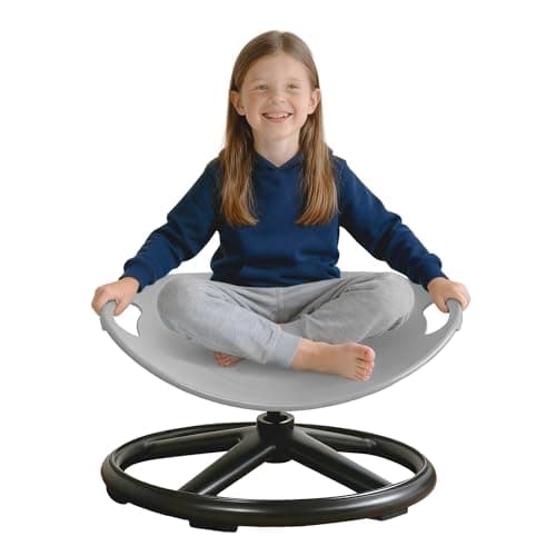 Spinning Chair for Autistic Kids Ages 3-8 Autism Sensory Toy, Grey Oval