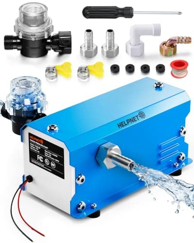 12V RV Water Pump, 5.5 GPM 60 PSI Self Priming Diaphragm Pump, 12 Volt DC Fresh Water Pump with Built-in Pressure Switch, Quiet On Demand Water Pump for RV Camper Marine Boat Yacht Food Truck