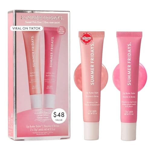 Summer Fridays Tinted Lip Butter Balm Sweet Pink Duo Gift Set (2 Ct)