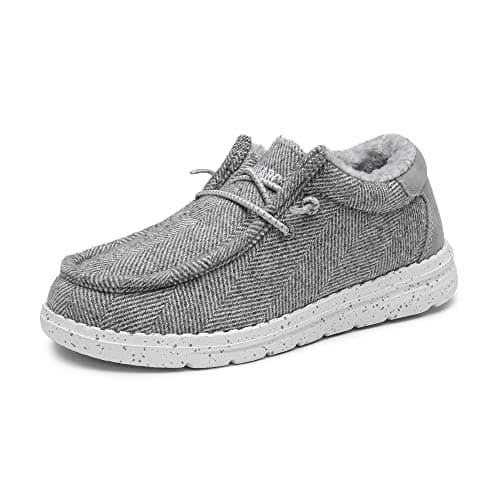 Bruno Marc SBLS2242K Boys Girls Winter Slip-On Fur Casual Loafer, Grey, Size 10 Toddler