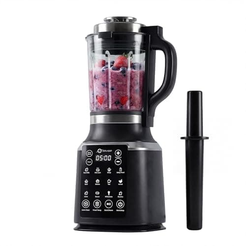 Glass Blenders for Kitchen with Tamper, Blender for Smoothies, Professional Blenders 1500W Motor, 9 Adjustable Speeds, 14 Preset Programs, High-Speed Heating Blender for Nut Milk, Soups, Sauces & More