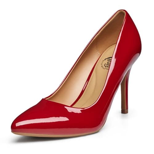 Trary Women’s High Heel Dress Pump Pointed Toe Shoe Classic Office Special Dressy Casual