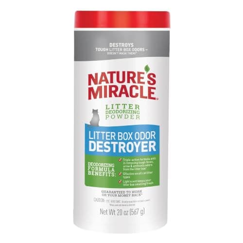 Nature's Miracle Cat Litter Box Odor Deodorizer Powder, 20 oz