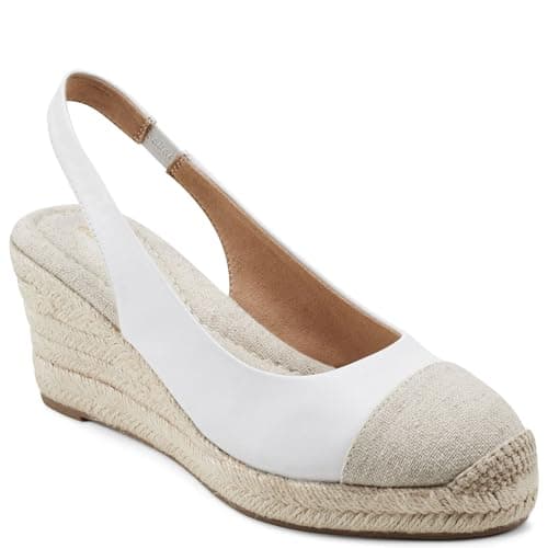 Easy Spirit Margie White Leather/Sand 9 W (D)