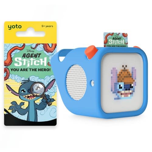 YOTO Player (3rd Gen.) Kids Audio Player + Agent Stitch + Case, Ages 5+