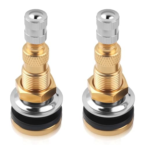 2PCS TR618A Tractor Valve Stem Copper,Clamp-in Tubeless Tire Valve Stems Replacement for Industrial Agricultural,Universal Tractor Grader Tire Valves Stem Car Accessories