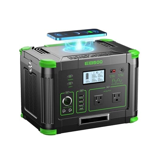 Portable Power Station 500W, 519.48Wh/140400mAh Solar Generator Backup