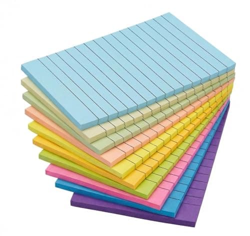 8 Pack Lined Sticky Notes,4x6 in Post Large Ruled Post Stickies,8 Colors Bright Post Stickies Colorful Self Sticky Super Power Memo Pads Strong Adhesive for Home,Office,School,50 Sheets/pad