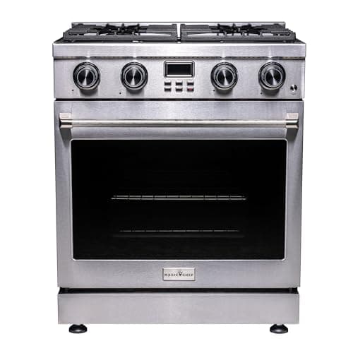 30 in. 4 -Burner Slide-in Gas Range in Stainless with Convection