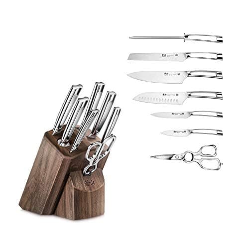 Cangshan N1 Series 1022612 German Steel Forged 8-Piece Knife Block Set, Walnut