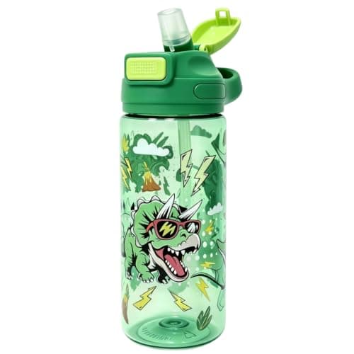 Qgezaul Leak-proof Kids Water Bottle, Boys, Dinosaur Water Bottle, 20oz