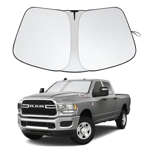 2026 Upgrade Front Windshield Sunshade Fit for Dodge RAM 2500 3500 2010-2025 2026 Foldable Car Shade Automotive Windshield Sunshades for Dodge RAM 2500 3500 Accessories |Keeps Your Vehicle Cool|