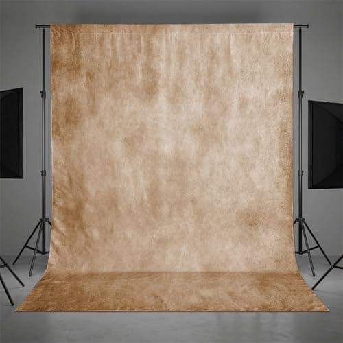 LIVUCEE 8X12FT Abstract Brown Portrait Photography Backdrops with Pocket on Top for Professional Photo Studio Booth Props(No Stand)
