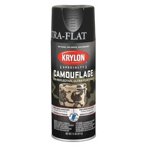 Krylon Camouflage Paint, Ultra Flat, Black, 11 oz.