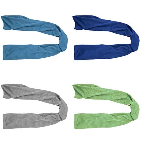 Cooling Towels 4 Pack, 40x12 Inch Cooling Towel for Neck & Face, Sports