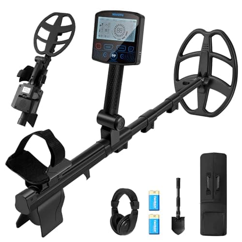 NOVORIK Metal Detector for Adults Professional,Portable Metal Detector with 11”Waterproof Coil for Jewelry Detecting, Beach & Forest Pinpointer