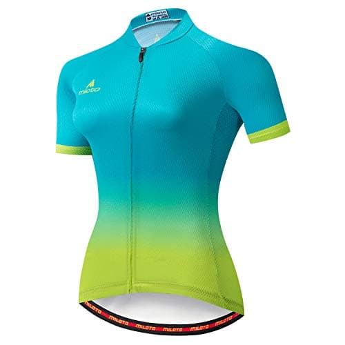 Aogda Cycling Tops Women Bike Jerseys Bicycle Shirts Ladies Biking Clothing（Large）
