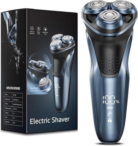 LONKEEN 5D Electric Razor for Men: IPX7 Waterproof Wet or Dry