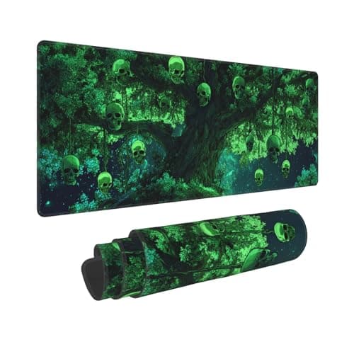 Skull Tree Mouse Pad Extended Large Gaming Mouse Pad XL Stitched Edges for Gamer Home Office 31.5 X 11.8 Inch