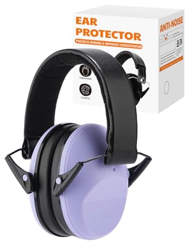 Kimitimi Kids Noise Reduction Ear Muffs - SNR 25-31dB Noise Cancelling Headphones for Children Adults, Over-Ear Hearing Protection for Autism Sensory, Concerts/Fireworks/Air Shows - Purple