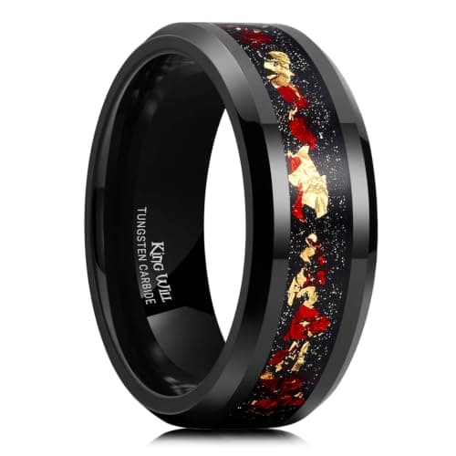 King Will Men Tungsten Wedding Band 8mm Size 12