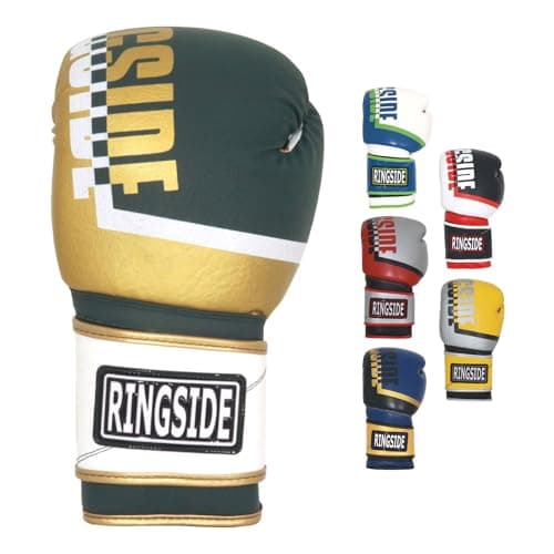 Ringside Bullet Sparring Gloves Gold/Green, 16 oz