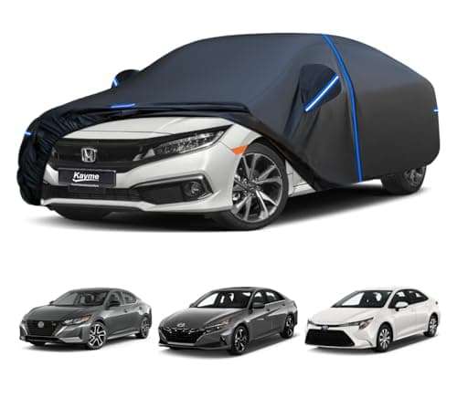 Kayme Car Cover for Honda Civic Sedan Coupe, Toyota Corolla Sedan