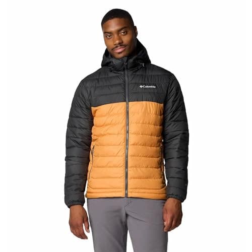 Columbia Men's Powder Lite II Hooded Jacket, Sunstone/Shark, XX-Large