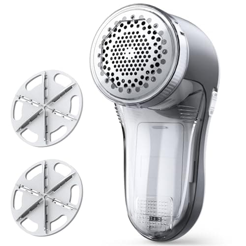 POPCHOSE Fabric Shaver, Lint Shaver for Clothes, Sweater Shavers to Remove Pilling, Lint Remover with 6-Leaf Blades, Clothes Shaver for Clothing, Couch, Furniture, Fuzz, Lint Ball, Battery Operated
