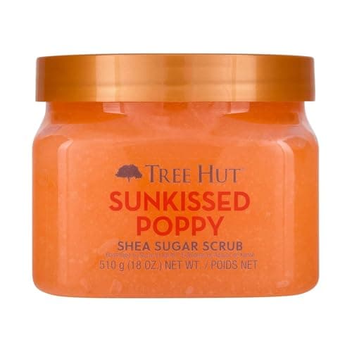 Tree Hut Sunkissed Poppy Body Scrub, Exfoliating Sugar Scrub, Vegan, 18 Oz