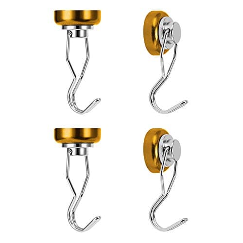 Ant Mag Swivel Magnetic Hooks 80lbs Yellow 4 Pack
