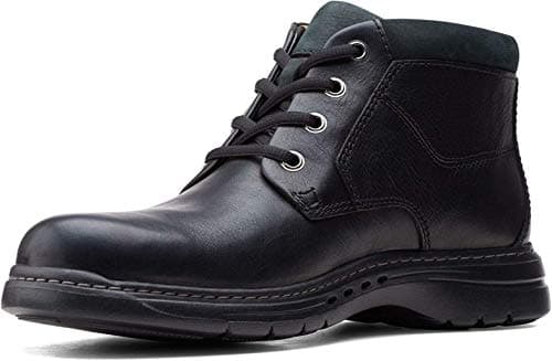 Clarks Un Brawley Pace Black Tumbled Leather 7 D (M)