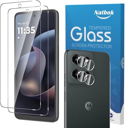 Natbok 2+2 Pack for Moto G 2026/2025 Screen Protector with Camera Lens Protector,with Alignment Frame，9H Tempered Glass Film,HD Clear Scratch Resistant,Bubble-Free for Moto G 5G 2026 Screen Protector