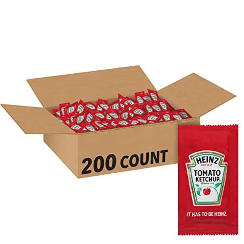 Heinz Ketchup, 200 per case, Single Serve 9 gm. Packets