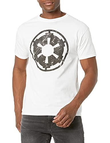 Star Wars Young Men's Empire Emblem T-Shirt, White, X-Large
