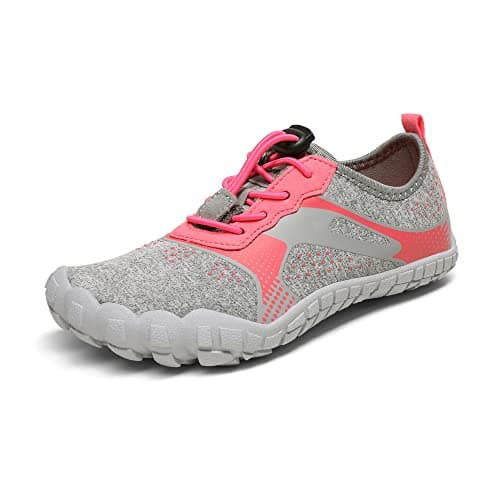 NORTIV 8 Kids Water Shoes, Lightweight Quick Dry Barefoot Athletic Aqua Sports Shoes for Boys & Girls, Outdoor, Summer (Toddler/Little Kid/Big Kid), Size 10 Toddler,Light/Grey/Watermelon/Red,Aqua-K1